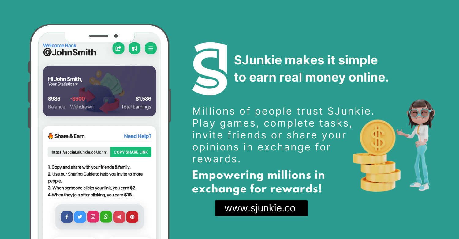 SJunkie - Get Paid to Complete Task & Make Money Online