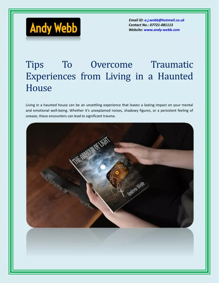 PPT - Tips To Overcome Traumatic Experiences from Living in a Haunted House PowerPoint Presentation - ID:13670393