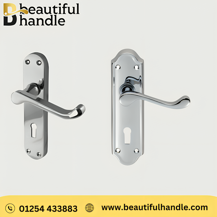 Polished chrome door handles for interior doors: Ideal combination of style, functionality, and durability. - Beautiful Handle