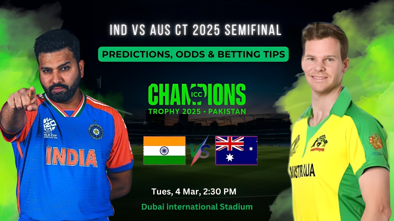 IND vs AUS CT 2025 Semi-Final Predictions, Odds & Betting Tips