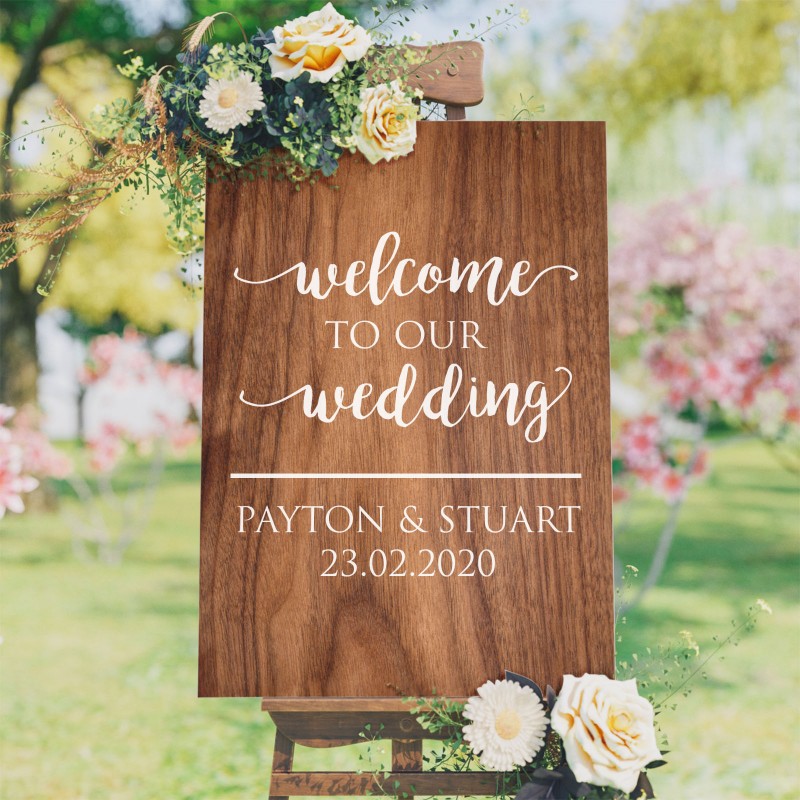 Welcome to Forever: Beautiful Custom Wedding Signs in Australia – Personalised Wedding Favours