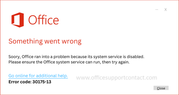 Fix Microsoft Office 365/2021/2019 Install Error Code 30175-13