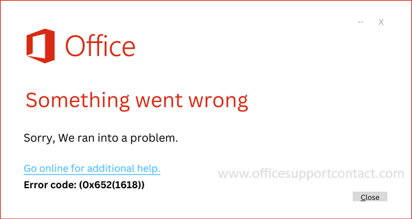 Fix Office 365/2021/2019 Installation Error code (0x652(1618))