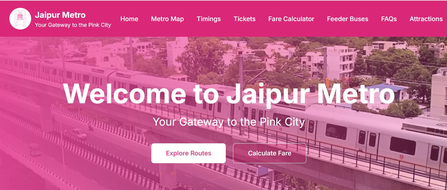 Jaipur Metro - Official Guide to Pink City's Rapid Transit System