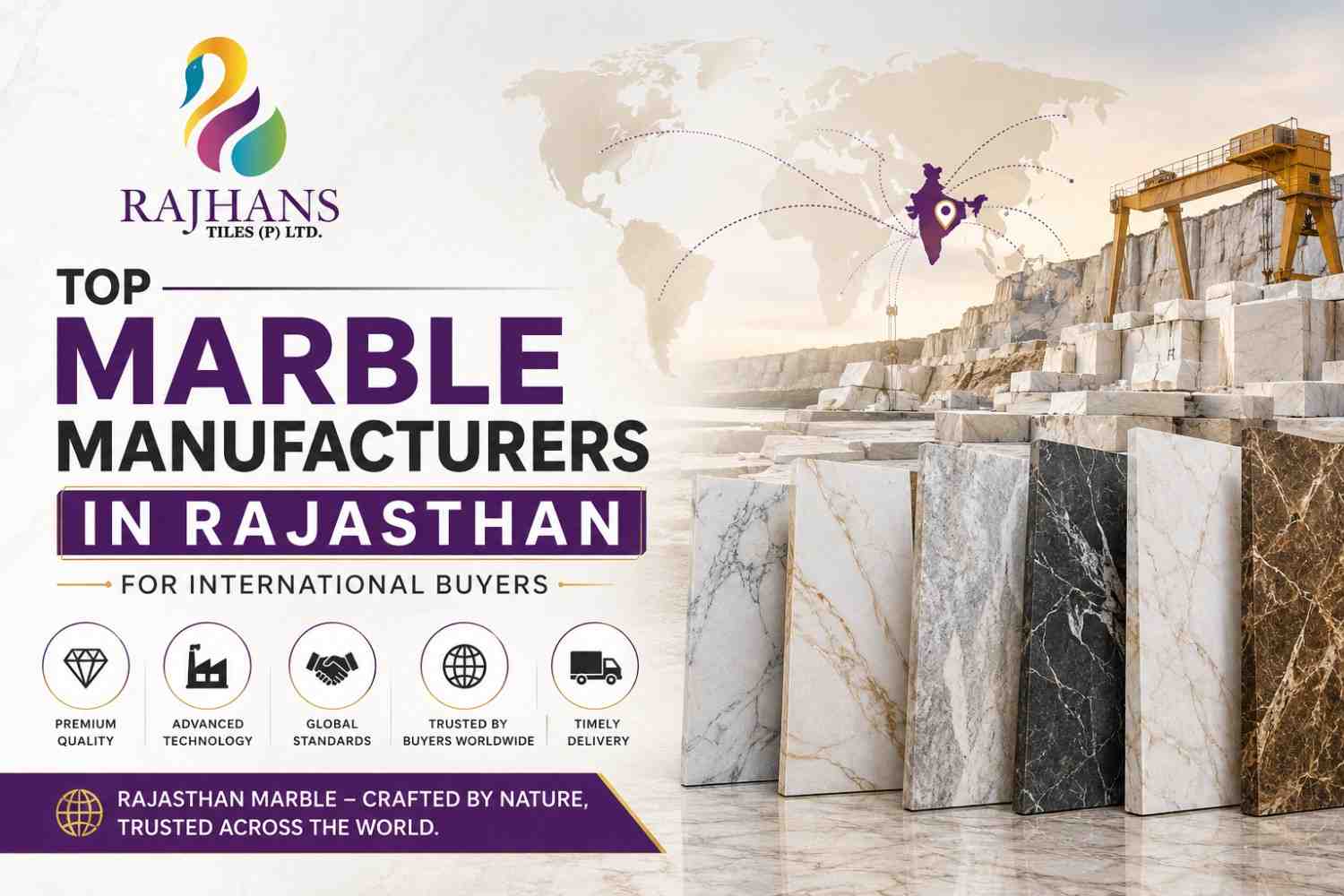 Top Marble Manufacturers in Rajasthan | Rajhans Tiles
