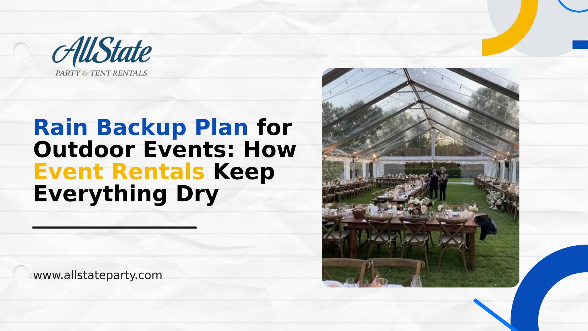 Rain Backup Plan for Outdoor Events: How Event Rentals Keep Everything Dry by allstate-party-and-tent-rentals - Issuu