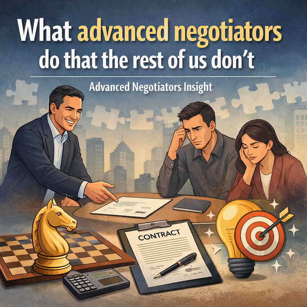 What advanced negotiators do that the rest of us don't